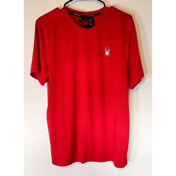 Spyder Other - Spyder Active Misture Wicking Men's Red Crew Neck Short Sleeve Shirt Size M